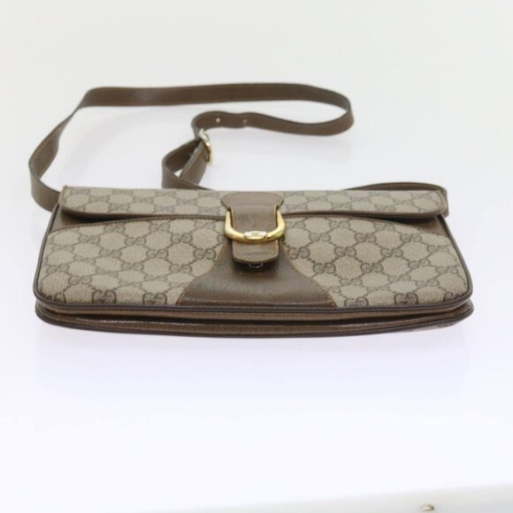 GUCCI GG Supreme Shoulder Bag PVC Leather Beige Auth - Picture 4 of 16